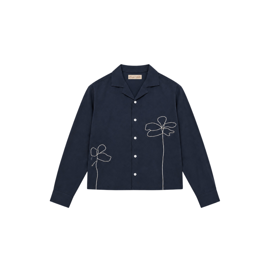Azure | Embroidered Shirt