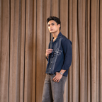 Azure | Embroidered Shirt