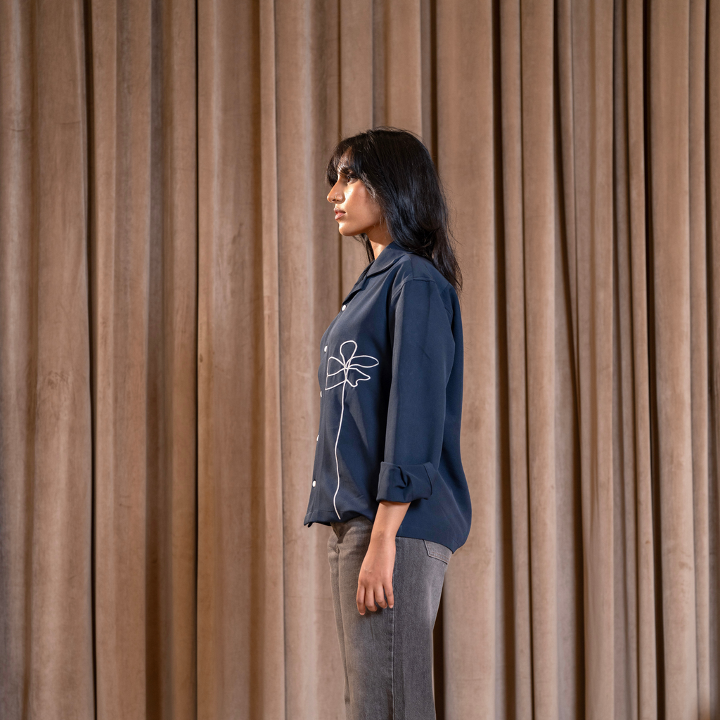 Azure | Embroidered Shirt