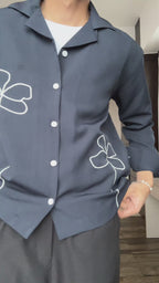 Azure | Embroidered Shirt